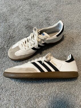 adidas Samba Leather Sneakers - White/Black/Gum